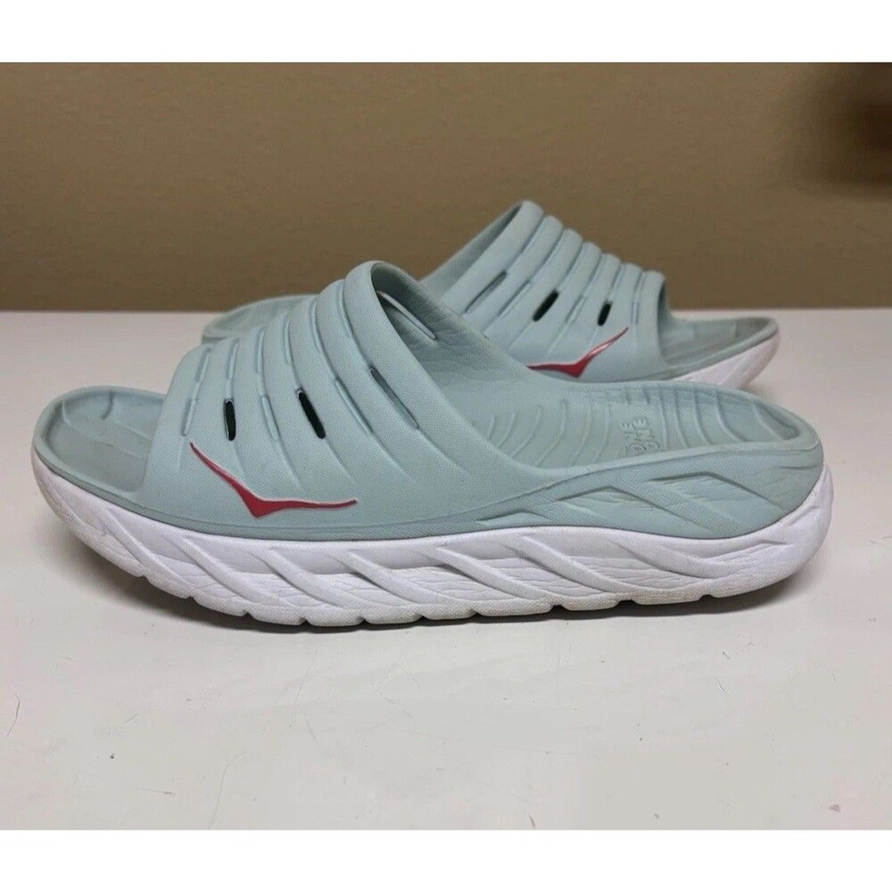 HOKA One Ora Recovery Slide 3 Women 9 Men 7 Torquiose Blue Slippers Sandals